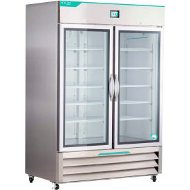 White Diamond Series Stainless Steel Glass Door Refrigerator, 49 Cu.Ft.