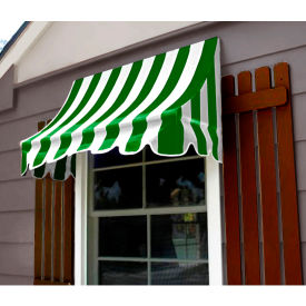 Window/Entry Awning 5' 4-1/2" W x 2'D x 2' 7"H Forest Green/White