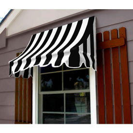 Window/Entry Awning 5-3/8'W x 2-9/16'H x 2'D Black/White