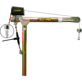 Tele-Pro Davit Crane 1200 Lb. Capacity w/ DC Electric Winch