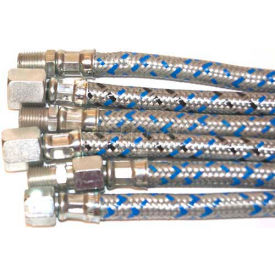 Flexible Oil Line, 36"L X 1/2"Dia., 1/4"Npt Male End Connectors Both Ends
