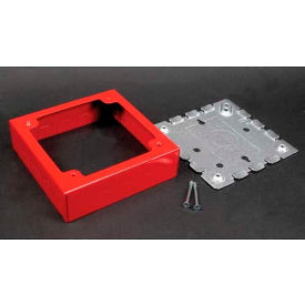 2-Gang Alarm Device Box, Red, 4"L