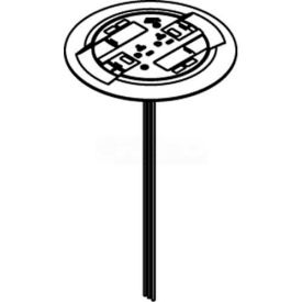 Poke-Thru Flange & Slide Holder Assembly, Flush, Aluminum