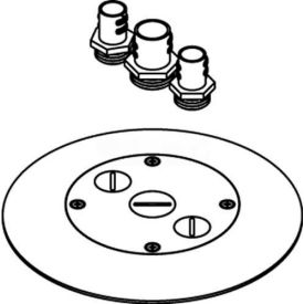 Poke-Thru Flange/Cover Assembly, Black