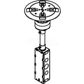 Poke-Thru Flange & Black Slide Holder, Assembled Unit, Black