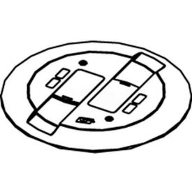 Poke-Thru Flange & Slide Holder, Communication Cover Assembly, Black