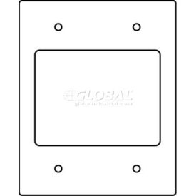 Floor Box 2-Gang With (2) 2a Size Bezels-Communication Device Plate