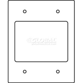 Floor Bx Comm Device Plate 2 Opening, (2) Ortronics Tracjack Bezels
