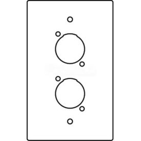 Floor Box 1-Gang Microphone Device Plate