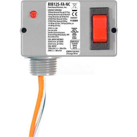 Enclosed Polarized Relay, 10A, SPST, 12VAC/VDC, NC Contacts, Override Switch