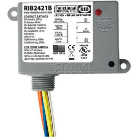 Enclosed Power Relay, 20A, SPDT, 24VAC/DC/120VAC/208-277VAC