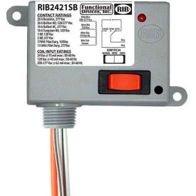 Enclosed Power Relay 20A SPDT-NO 24VAC DC 120VAC 208-277VAC Override