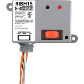 Enclosed Relay, 10A, SPST-NO, 10-30VAC/DC/208-277VAC, Override