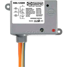 Enclosed Latching Relay, 20A, 12VAC/DC, W/switch & Aux Contact
