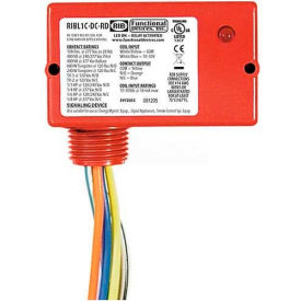 Enclosed Relays, 10A, SPDT, 10-30VDC, Low-Inrush, Red Housing