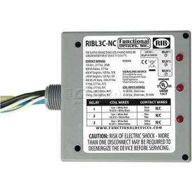 Enclosed Relays, 10A, 3 SPST-NC, 10-30VAC/DC