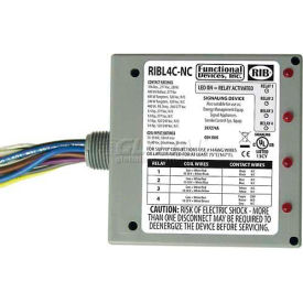 Enclosed Relays, 10A, 3 SPST-NC, 1 SPDT, 10-30VAC/DC
