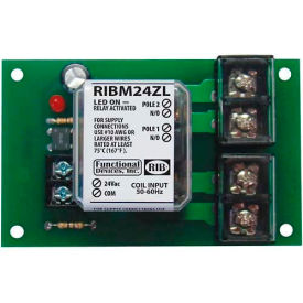 RIB Panel Relay, 4" x 2.35", 30A, DPST-NO, 24VAC/DC