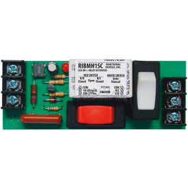 Track Mount Relay / 4" / 15A / SPDT / 10-30VAC / DC / 208-277VAC / Override