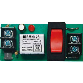 Track Mount Relay, 2.75", 15A, SPST, 12VAC/DC, Override
