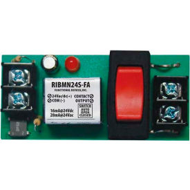 Enclosed Polarized Track Mount Relay, 2.75", 15A, SPST, 24VAC/VDC, Override