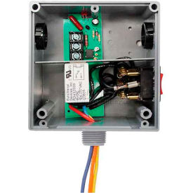 RIB T Style Relay, Enclosed, Hi/Low Sep. 10A, SPDT, 10-30VAC/DC/120VAC, Override