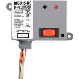 Enclosed Relay, 10A, SPST-NC, 10-30VAC/DC/120VAC, Override