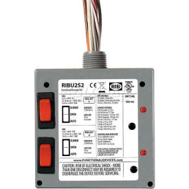 Enclosed Relays, 10A, 2 SPST-NO, 10-30VAC/DC/120VAC, Override