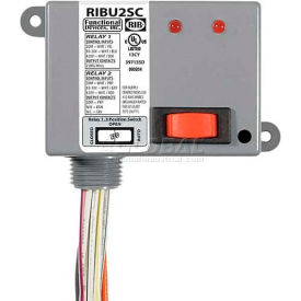 Enclosed Relays, 10A, SPST-NO, SPDT, 10-30VAC/DC/120VAC, Override