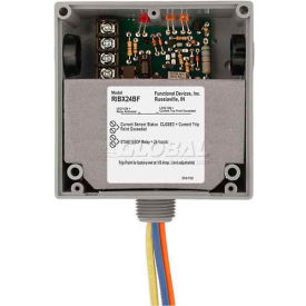 Enclosed Internal AC Sensor W/Relay, Fixed, 20A, SPDT, 24VAC/DC