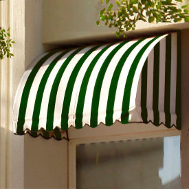 Window/Entry Awning 3' 4-1/2" W x 2'D x 2' 7"H Forest Green/White