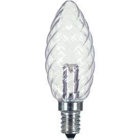 1W LED Decorative Diamond Cut Bulb Medium Base Clear 2700K