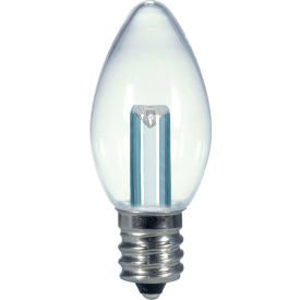 0.5W LED C7 Night Light Bulb Candelabra Base Clear 2700K