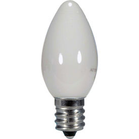 0.5W LED C7 Night Light Bulb Candelabra Base White 2700K
