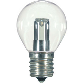 1.2W LED S11 Night Light Bulb Intermediate Base Clear 2700K