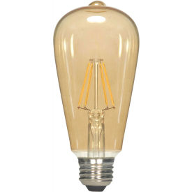 2.5W ST19 Filament LED Medium Base Transparent Amber 2300K