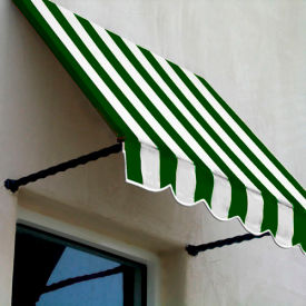 Window/Entry Awning 4-3/8'W x 2-9/16'H x 2'D Forest Green/White