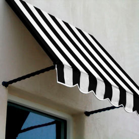 Window/Entry Awning 5-3/8'W x 2-9/16'H x 2'D Black/White