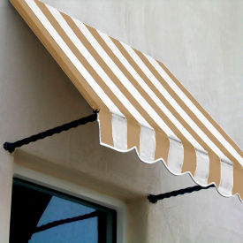 Window/Entry Awning 6-3/8'W x 2-9/16'H x 2'D Linen/White