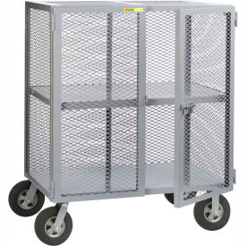 Security Box Truck w/1 Shelf, 1500 lb Capacity, 60"L x 24"W x 60"H, Gray
