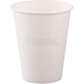 Polycoated Hot Paper Cups, 8 Oz., White, 50/Bag, 20 Bags/Carton