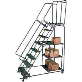 12 Step Steel Stock Picking Ladder Perforated Tread