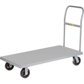 Steel Deck Platform Truck T-500-UPS - Flush Edge - 18 x 32 - Mold-on Rubber
