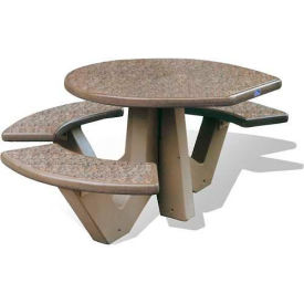 66" Concrete Oval Picnic Table, ADA Compliant, Sand