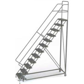 12 Step Configurable Forward Descent Rolling Ladder - Perforated Tread