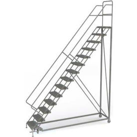 14 Step Configurable Forward Descent Rolling Ladder - Perforated Tread