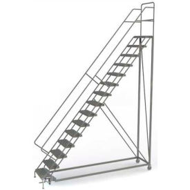 15 Step Configurable Forward Descent Rolling Ladder - Perforated Tread