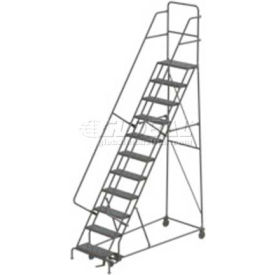 11 Step Steel Rolling Ladder - Grip Strut