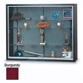 60" x 48" x 16" Black Laminate Display Case w/3 Shelves