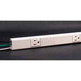 Plugmold, 125v, 15a, 3'L, 6 Outlets - Min Qty 10